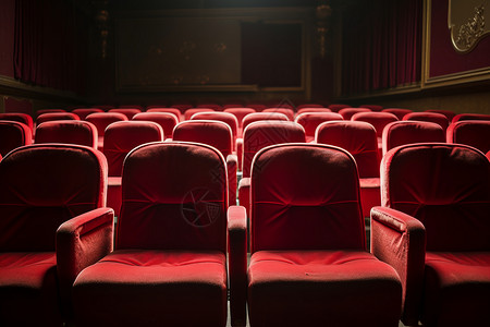 红色椅子的剧场背景图片