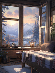 温暖舒适的房间背景图片