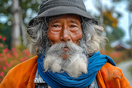 年老人素材年迈老人的胡子背景