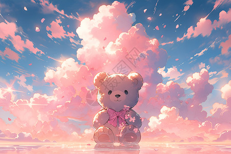梦幻的泰迪熊背景图片