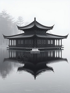 中国古典建筑背景图片