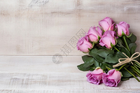 新鲜采摘的玫瑰花朵背景图片