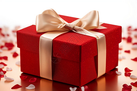 华丽的礼物华丽优雅的红色礼盒背景