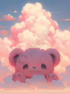 粉色小熊背景图片