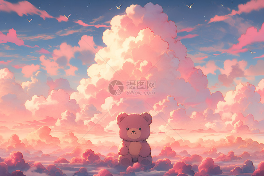 粉红泰迪熊图片