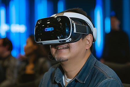 现代科技的VR眼镜背景图片