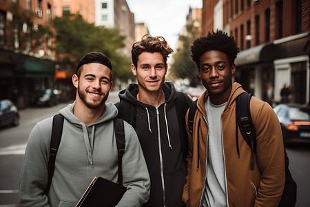 充满活力的男大学生背景图片