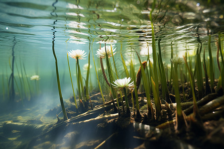 水下的水草背景图片