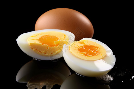 切开的鸡蛋背景图片