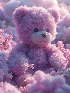 紫色布偶熊背景图片