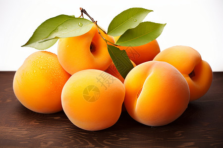 甜蜜多汁的杏子背景图片