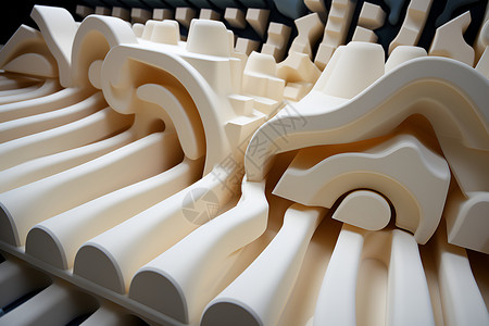 造型艺术白色橡胶材料设计图片