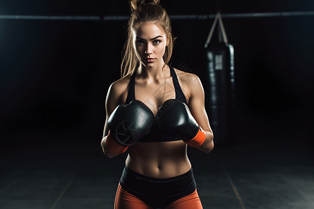 练习拳击的女人高清图片