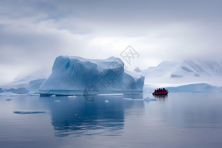 皮筏艇冰川探险背景