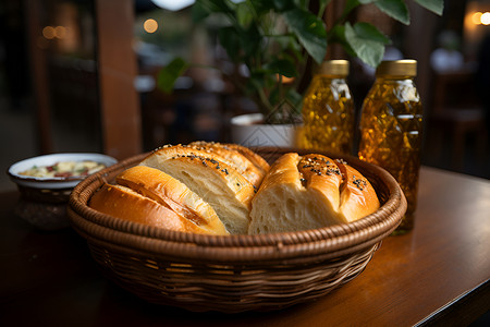 健康饮食的小麦面包背景图片