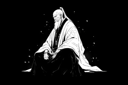 古代中国哲学家背景图片