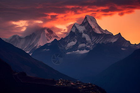 喜马拉雅山脉背景图片