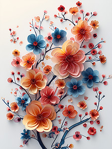 精美艺术的花卉背景背景图片