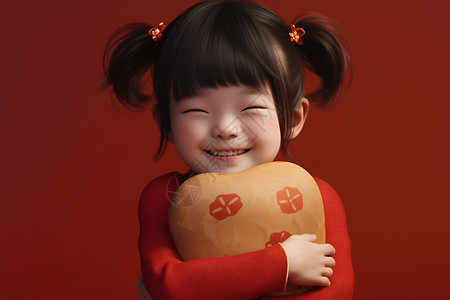 快乐的小女孩背景图片