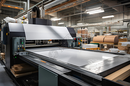 工业印刷工厂的印刷机背景