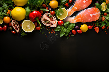 五彩斑斓的饮食艺术背景图片