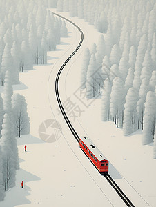 轨道上行驶的火车背景图片
