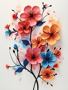设计的独特花卉背景图片