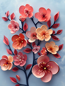 绚丽独特的花朵装饰品背景图片