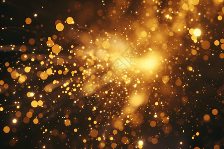 夜空中绽放的炫目黄金焰火背景图片