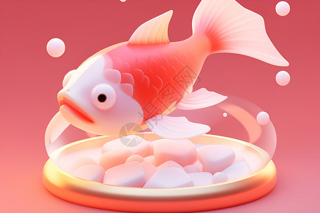 梦幻的小鱼背景图片