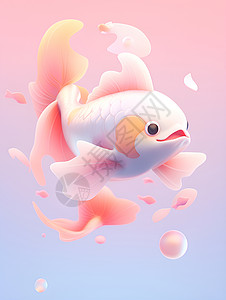 琉璃鱼的梦幻背景图片