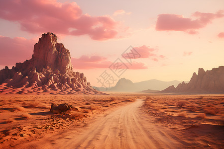 神秘的沙漠背景图片
