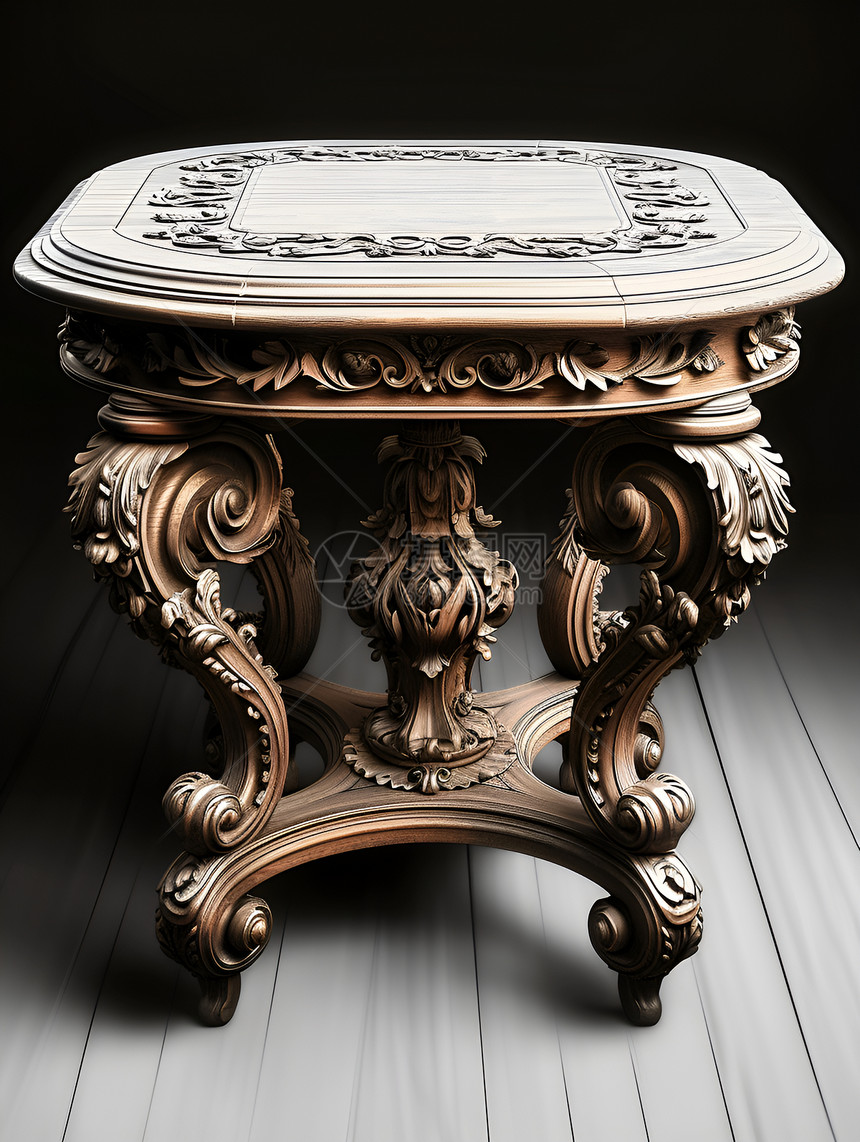 古典风格木制桌图片