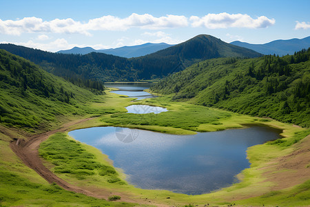 山水自然美景背景图片