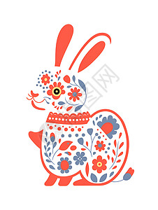 形象图标小巧可爱的兔形象插图插画