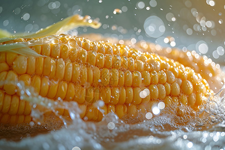 水中的玉米背景图片