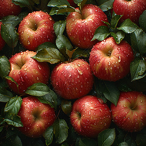 健康饮食的红苹果背景图片
