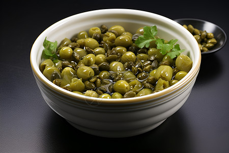 健康饮食的橄榄菜背景图片