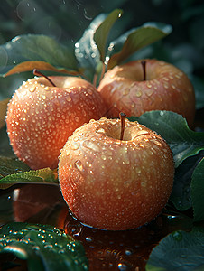 苹果诱人的色泽背景图片