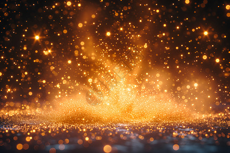 金色光辉的爆炸火花背景图片