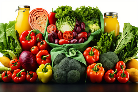五彩斑斓的蔬果盛宴背景图片