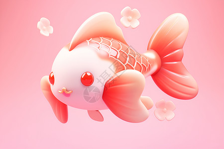 粉色的鱼儿背景图片