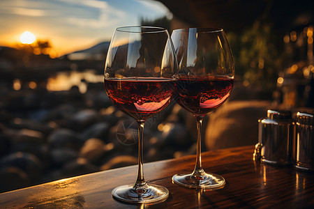 红酒分类玻璃杯中的酒背景