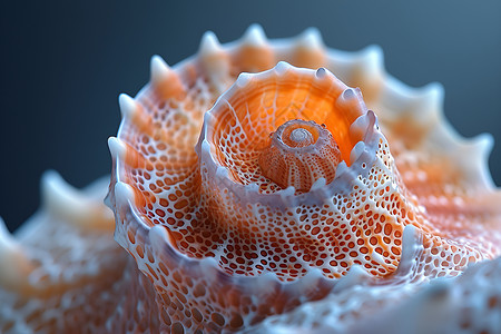 海贝壳的微观之美高清图片