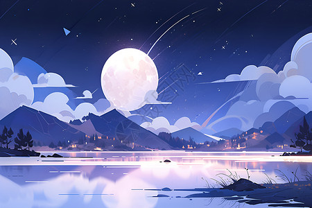 月夜星空背景图片