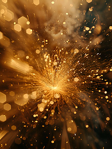 燃放的黄金火花背景图片