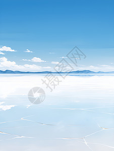湖光山色浩瀚之美背景图片