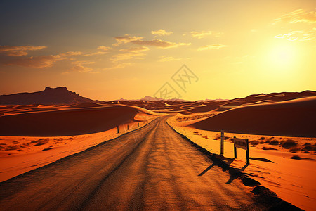 荒芜的沙漠风景背景图片