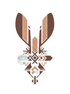 卡通兔子图案设计的兔子图案插画
