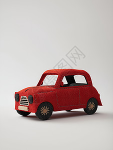 红色毛毡车背景图片